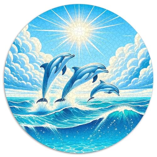 Delphin Puzzles 1000 Teile Schwer Puzzle Spielzeug Pädagogisches Spiel Impossible Herausforderungsspielzeug Für Erwachsene Kinder 1000pcs (67.5x67.5cm) von DHBANEIOK