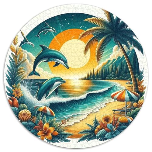 Delphin Puzzles 1000-teilige Schwer Puzzle Spielzeug Lernspiel Impossible Herausforderungsspielzeug Für Erwachsene Kinder 1000pcs (67.5x67.5cm) von DHBANEIOK