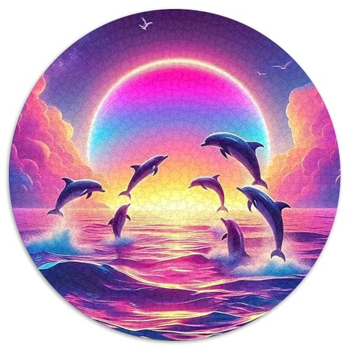 Delphin Puzzles 1000-teilige Schwer Puzzle Spielzeug Lernspiel Impossible Herausforderungsspielzeug Für Erwachsene Kinder 1000pcs (67.5x67.5cm) von DHBANEIOK