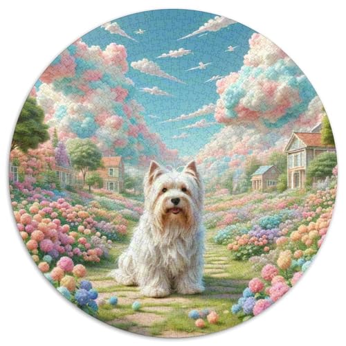 Dichtungyham Terrier Puzzle 1000 Teile Schwer Puzzle Spielzeug Lernspiel Impossible Herausforderungsspielzeug Für Erwachsene Und Kinder Ab 12 Jahren 1000pcs (67.5x67.5cm) von DHBANEIOK