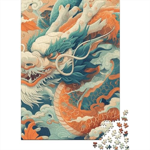 Drache Puzzles 1000 Teile Schwer Puzzle Spielzeug Lernspiel Impossible Herausforderungsspielzeug Für Erwachsene Und Kinder Ab 12 Jahren 1000pcs (75x50cm) von DHBANEIOK