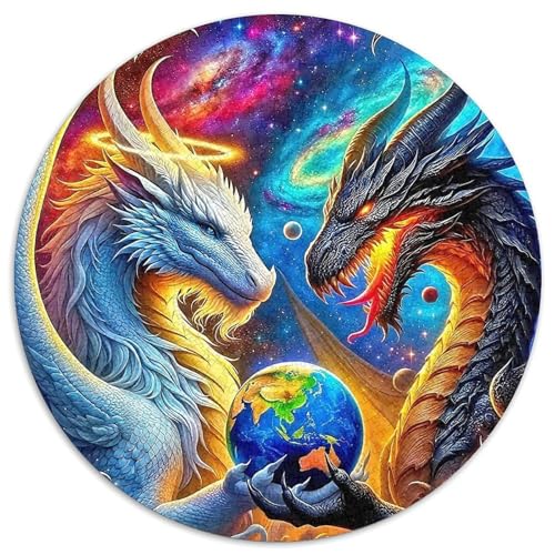 Drachen Puzzle 1000 Teile Schwer Puzzle Spielzeug Lernspiel Impossible Herausforderungsspielzeug Für Erwachsene Und Kinder Ab 12 Jahren 1000pcs (67.5x67.5cm) von DHBANEIOK