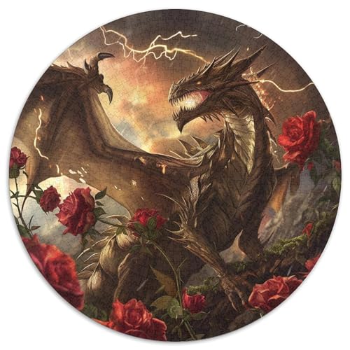 Drachen Puzzle 1000 Teile Schwer Puzzle Spielzeug Pädagogisches Spiel Impossible Herausforderungsspielzeug Für Erwachsene Kinder 1000pcs (67.5x67.5cm) von DHBANEIOK