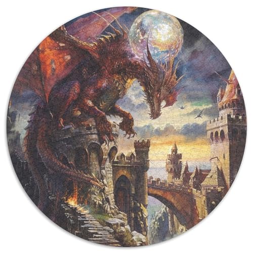 Drachen Puzzle 1000-teilige Schwer Puzzle Spielzeug Lernspiel Impossible Herausforderungsspielzeug Für Erwachsene Und Kinder Ab 14 Jahren 1000pcs (67.5x67.5cm) von DHBANEIOK