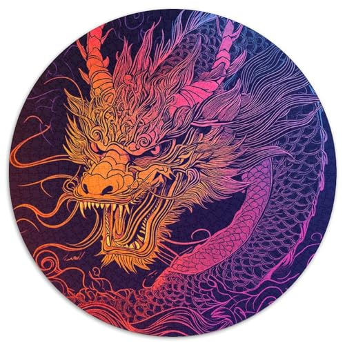 Drachen Puzzles 1000 Teile Schwer Puzzle Spielzeug Lernspiel Impossible Herausforderung Spielzeug Für Erwachsene Kinder 1000pcs (67.5x67.5cm) von DHBANEIOK
