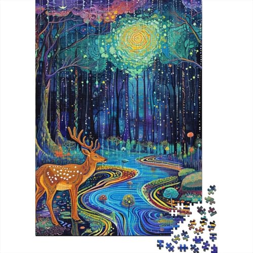 Dschungeltiere Puzzles 1000 Teile Schwer Puzzle Spielzeug Lernspiel Impossible Herausforderung Spielzeug Für Erwachsene Kinder 1000pcs (75x50cm) von DHBANEIOK