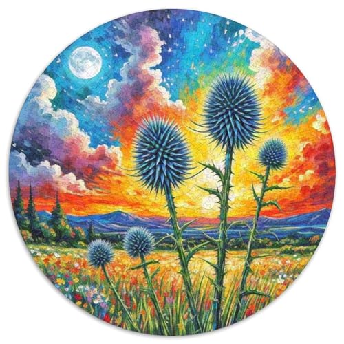 Echinops Sphaerocephalus Puzzles 1000 Teile Schwer Puzzle Spielzeug Pädagogisches Spiel Impossible Herausforderung Spielzeug Für Erwachsene Kinder 1000pcs (67.5x67.5cm) von DHBANEIOK