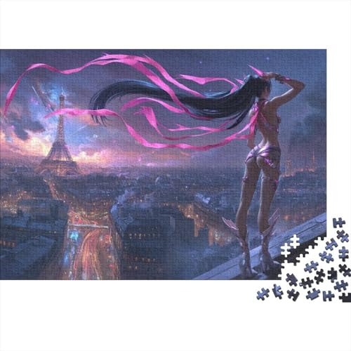 Eiffelturm Puzzle 1000 Teile Schwer Puzzle Spielzeug Pädagogisches Spiel Impossible Herausforderungsspielzeug Für Erwachsene Kinder 1000pcs (75x50cm) von DHBANEIOK