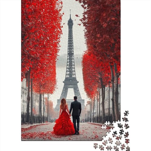 Eiffelturm Puzzle 1000-teilige Schwer Puzzle Spielzeug Pädagogisches Spiel Impossible Herausforderungsspielzeug Für Erwachsene Kinder 1000pcs (75x50cm) von DHBANEIOK