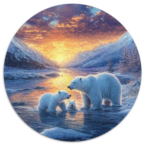 Eisbär Puzzle 1000-teilige Schwer Puzzle Spielzeug Lernspiel Impossible Herausforderung Spielzeug Für Erwachsene Kinder 1000pcs (67.5x67.5cm) von DHBANEIOK
