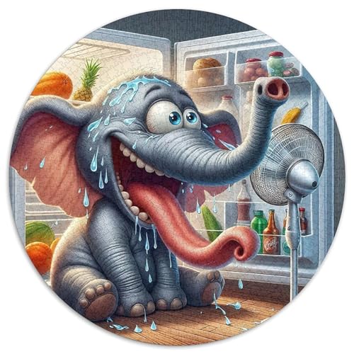 Elefanten Puzzle 1000 Teile Schwer Puzzle Spielzeug Pädagogisches Spiel Impossible Herausforderungsspielzeug Für Erwachsene Kinder 1000pcs (67.5x67.5cm) von DHBANEIOK