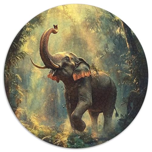 Elefanten Puzzle 1000-teilige Schwer Puzzle Spielzeug Lernspiel Impossible Herausforderung Spielzeug Für Erwachsene Kinder 1000pcs (67.5x67.5cm) von DHBANEIOK