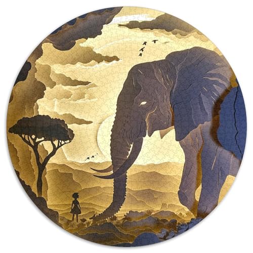 Elefanten Puzzle 1000-teilige Schwer Puzzle Spielzeug Lernspiel Impossible Herausforderung Spielzeug Für Erwachsene Und Kinder Ab 12 Jahren 1000pcs (67.5x67.5cm) von DHBANEIOK