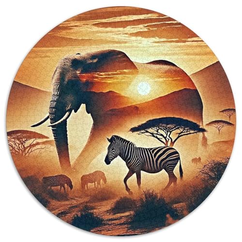 Elefanten Puzzles 1000 Teile Schwer Puzzle Spielzeug Lernspiel Impossible Herausforderung Spielzeug Für Erwachsene Kinder 1000pcs (67.5x67.5cm) von DHBANEIOK