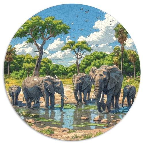 Elefanten Puzzles 1000 Teile Schwer Puzzle Spielzeug Lernspiel Impossible Herausforderungsspielzeug Für Erwachsene Und Kinder Ab 12 Jahren 1000pcs (67.5x67.5cm) von DHBANEIOK