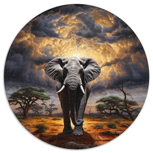 Elefanten Puzzles 1000-teilige Schwer Puzzle Spielzeug Lernspiel Impossible Herausforderungsspielzeug Für Erwachsene Kinder 1000pcs (67.5x67.5cm) von DHBANEIOK