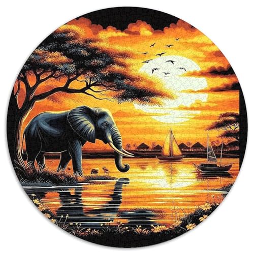 Elefanten Puzzles 1000-teilige Schwer Puzzle Spielzeug Lernspiel Impossible Herausforderungsspielzeug Für Erwachsene Kinder 1000pcs (67.5x67.5cm) von DHBANEIOK