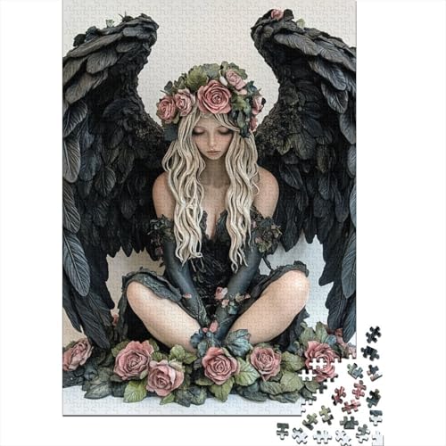 Engel Puzzles 1000 Teile Schwer Puzzle Spielzeug Lernspiel Impossible Herausforderung Spielzeug Für Erwachsene Kinder 1000pcs (75x50cm) von DHBANEIOK