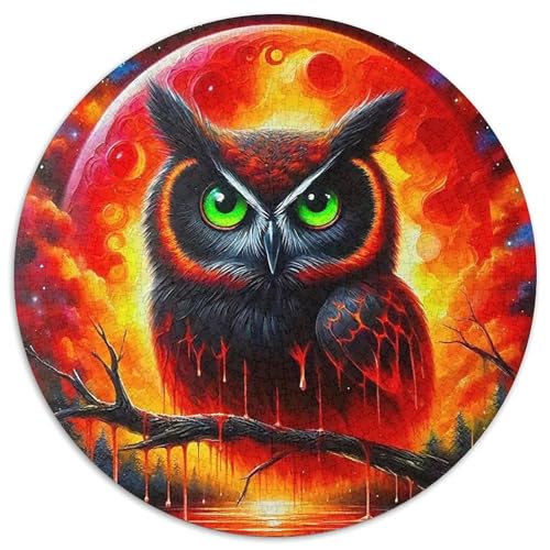 Eule Puzzle 1000 Teile Schwer Puzzle Spielzeug Pädagogisches Spiel Impossible Herausforderungsspielzeug Für Erwachsene Kinder 1000pcs (67.5x67.5cm) von DHBANEIOK