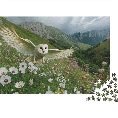 Eule Puzzle 1000 Teile Schwer Puzzle Spielzeug Pädagogisches Spiel Impossible Herausforderungsspielzeug Für Erwachsene Und Kinder in Bewährter 1000pcs (75x50cm) von DHBANEIOK