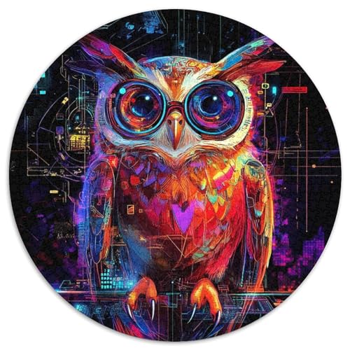 Eule Puzzle 1000-teilige Schwer Puzzle Spielzeug Lernspiel Impossible Herausforderung Spielzeug Für Erwachsene Kinder 1000pcs (67.5x67.5cm) von DHBANEIOK