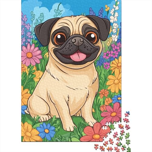 FRANZÖSISCHER BULLDONG 1000 Stück Puzzles Für Erwachsene Stress Abbauen Familien-Puzzlespiel 1000-teiliges Puzzle Lernspiel Spielzeug Geschenk Puzzel 1000pcs (75x50cm) von DHBANEIOK