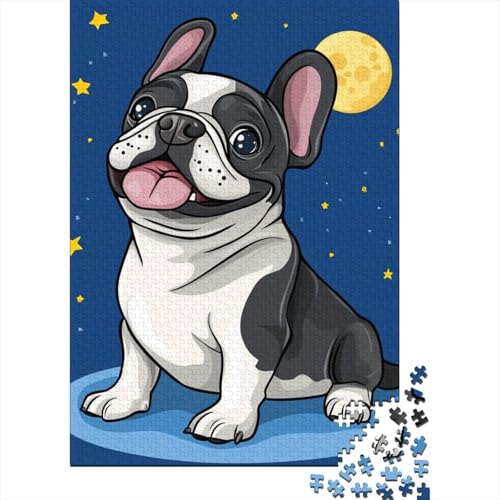 FRANZÖSISCHER BULLDONG 1000 Stück Puzzles Für Erwachsene Stress Abbauen Familien-Puzzlespiel 1000-teiliges Puzzle Lernspiel Spielzeug Geschenk Puzzel 1000pcs (75x50cm) von DHBANEIOK