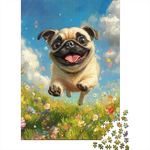 FRANZÖSISCHER BULLDONG 1000 Stück Puzzles Für Erwachsene Stress Abbauen Familien-Puzzlespiel Mit Poster in 1000- Puzzle Lernspiel Spielzeug Geschenk Puzzel 1000pcs (75x50cm) von DHBANEIOK