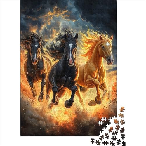 Fine Pferd Puzzle 1000 Teile Schwer Puzzle Spielzeug Pädagogisches Spiel Impossible Herausforderungsspielzeug Für Erwachsene Und Kinder Ab 12 Jahren 1000pcs (75x50cm) von DHBANEIOK