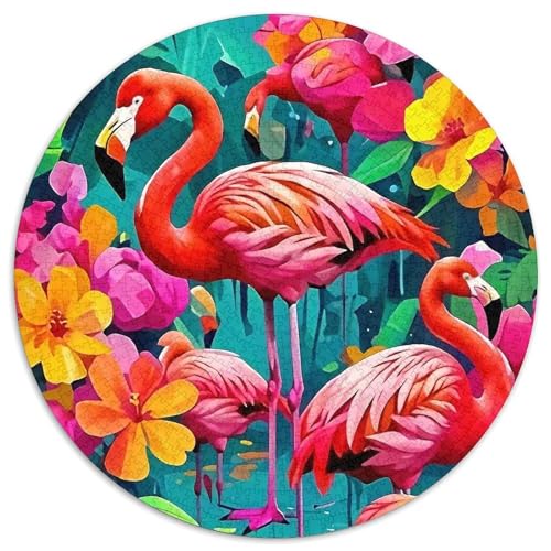 Flamingo Puzzle 1000-teilige Schwer Puzzle Spielzeug Lernspiel Impossible Herausforderung Spielzeug Für Erwachsene Kinder 1000pcs (67.5x67.5cm) von DHBANEIOK