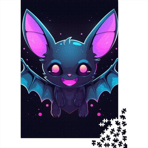 Fledermaus Puzzles 1000 Teile Schwer Puzzle Spielzeug Lernspiel Impossible Herausforderung Spielzeug Für Erwachsene Kinder 1000pcs (75x50cm) von DHBANEIOK