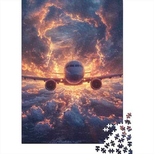 Flugzeug Puzzle 1000-teilige Schwer Puzzle Spielzeug Pädagogisches Spiel Impossible Herausforderungsspielzeug Für Erwachsene Kinder 1000pcs (75x50cm) von DHBANEIOK