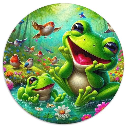 Frosch Puzzles 1000 Teile Schwer Puzzle Spielzeug Lernspiel Impossible Herausforderungsspielzeug Für Erwachsene Kinder 1000pcs (67.5x67.5cm) von DHBANEIOK