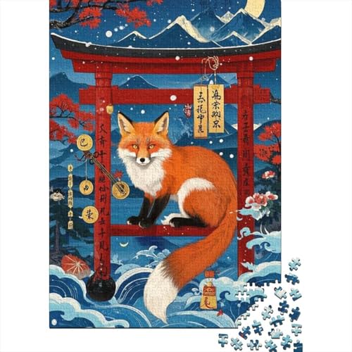 Fuchs Puzzle 1000 Teile Schwer Puzzle Spielzeug Pädagogisches Spiel Impossible Herausforderungsspielzeug Für Erwachsene Kinder 1000pcs (75x50cm) von DHBANEIOK