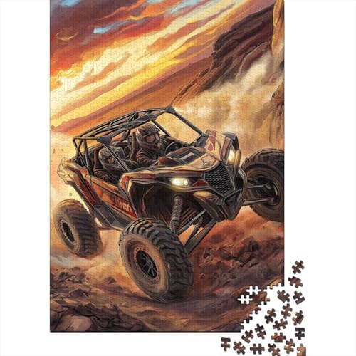 Geländewagen in den Bergen Puzzle 1000 Teile,für Erwachsene, Impossible Puzzle,farbenfrohes Legespiel,Geschicklichkeitsspiel Für Die Ganze Familie,Erwachsenenpuzzle Puzzel 1000pcs (75x50cm) von DHBANEIOK