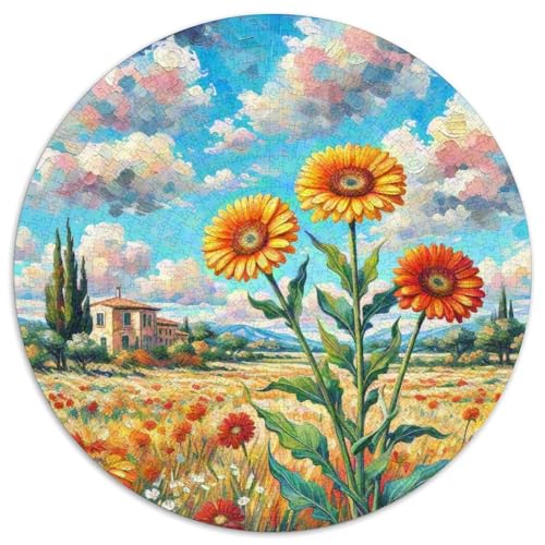 Gerbera Puzzle 1000-teilige Schwer Puzzle Spielzeug Lernspiel Impossible Herausforderung Spielzeug Für Erwachsene Und Kinder in Bewährter 1000pcs (67.5x67.5cm) von DHBANEIOK