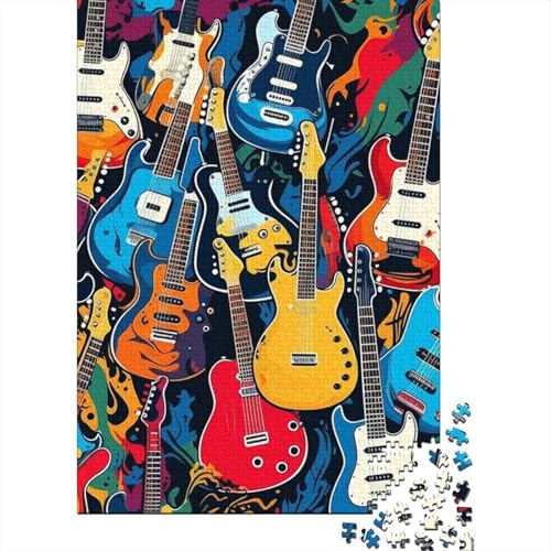 Gitarre Puzzle 1000 Teile Schwer Puzzle Spielzeug Lernspiel Impossible Herausforderung Spielzeug Für Erwachsene Und Kinder in Bewährter 1000pcs (75x50cm) von DHBANEIOK