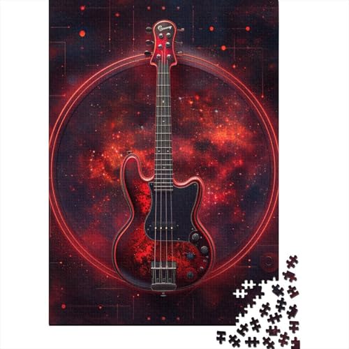 Gitarre Puzzles 1000 Teile Schwer Puzzle Spielzeug Lernspiel Impossible Herausforderungsspielzeug Für Erwachsene Und Kinder Ab 12 Jahren 1000pcs (75x50cm) von DHBANEIOK