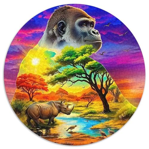 Gorilla Puzzles 1000 Teile Schwer Puzzle Spielzeug Lernspiel Impossible Herausforderung Spielzeug Für Erwachsene Kinder 1000pcs (67.5x67.5cm) von DHBANEIOK