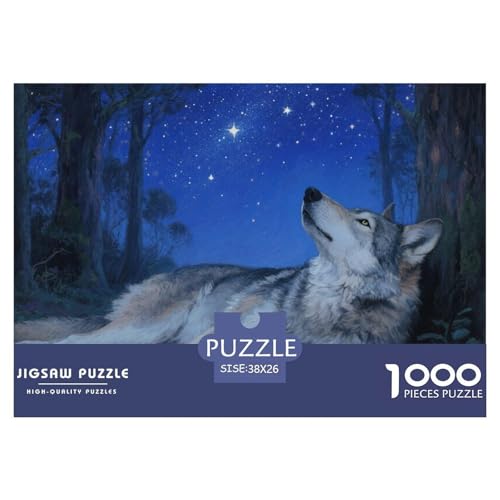 Grauer Wolf Puzzle 1000-teilige Schwer Puzzle Spielzeug Pädagogisches Spiel Impossible Herausforderungsspielzeug Für Erwachsene Und Kinder Ab 12 Jahren 38x26cm/1000pcs Grauer Wolf Puzzle 1000-teilige Schwer Puzzle Spielzeug Pädagogisches Spiel Impossible Herausforderungsspielzeug Für Erwachsene Und Kinder Ab 12 Jahren 38x26cm/1000pcs von DHBANEIOK