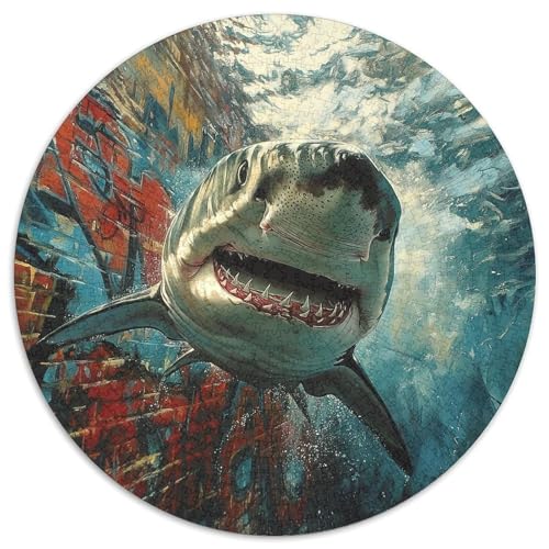 Great White Hai Puzzle 1000 Teile Schwer Puzzle Spielzeug Lernspiel Impossible Herausforderung Spielzeug Für Erwachsene Und Kinder Ab 14 Jahren 1000pcs (67.5x67.5cm) von DHBANEIOK