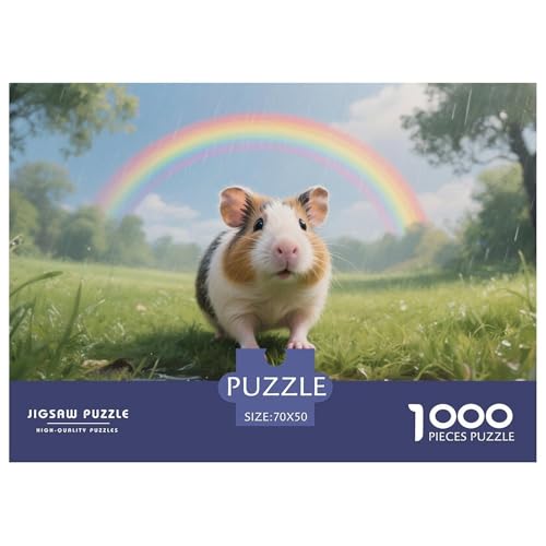 Guineeschwein Puzzle 1000 Teile Schwer Puzzle Spielzeug Lernspiel Impossible Herausforderung Spielzeug Für Erwachsene Und Kinder Ab 12 Jahren 70x50cm/1000pcs von DHBANEIOK