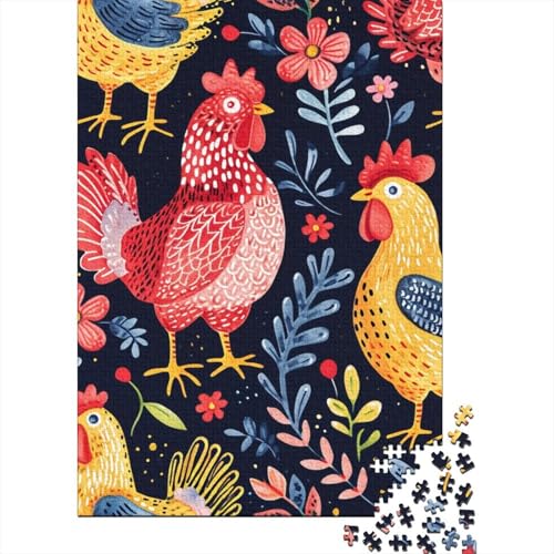 Hahn Puzzles 1000 Teile Schwer Puzzle Spielzeug Lernspiel Impossible Herausforderungsspielzeug Für Erwachsene Und Kinder Ab 12 Jahren 1000pcs (75x50cm) von DHBANEIOK