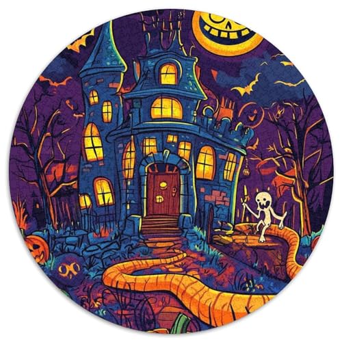 Halloween Ancient Schloss Puzzle 1000-teilige Schwer Puzzle Spielzeug Lernspiel Impossible Herausforderung Spielzeug Für Erwachsene Und Kinder Ab 12 Jahren 1000pcs (67.5x67.5cm) von DHBANEIOK