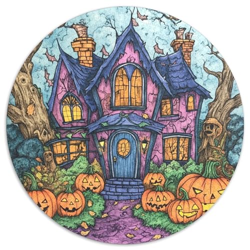 Halloween Ancient Schloss Puzzles 1000 Teile Schwer Puzzle Spielzeug Lernspiel Impossible Herausforderung Spielzeug Für Erwachsene Und Kinder in Bewährter 1000pcs (67.5x67.5cm) von DHBANEIOK