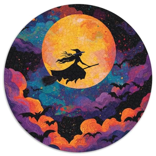 Halloween Hexe Puzzle 1000-teilige Schwer Puzzle Spielzeug Lernspiel Impossible Herausforderung Spielzeug Für Erwachsene Und Kinder Ab 12 Jahren 1000pcs (67.5x67.5cm) von DHBANEIOK