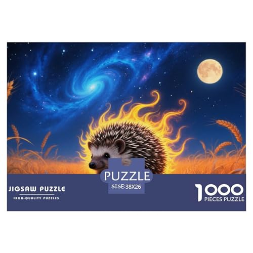 Hedgehog Puzzle 1000 Teile Schwer Puzzle Spielzeug Lernspiel Impossible Herausforderungsspielzeug Für Erwachsene Und Kinder Ab 14 Jahren 38x26cm/1000pcs von DHBANEIOK