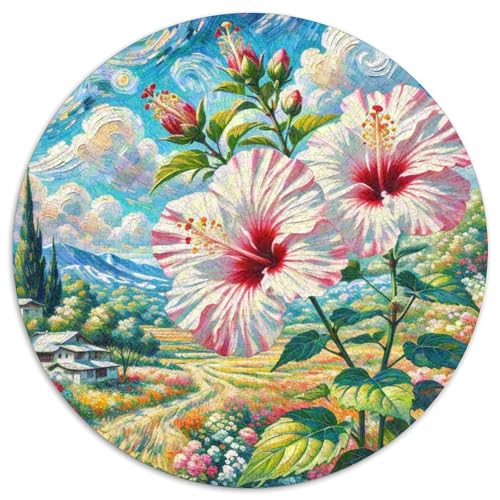 Hibiscus Puzzle 1000 Teile Schwer Puzzle Spielzeug Lernspiel Impossible Herausforderungsspielzeug Für Erwachsene Und Kinder in Bewährter 1000pcs (67.5x67.5cm) von DHBANEIOK