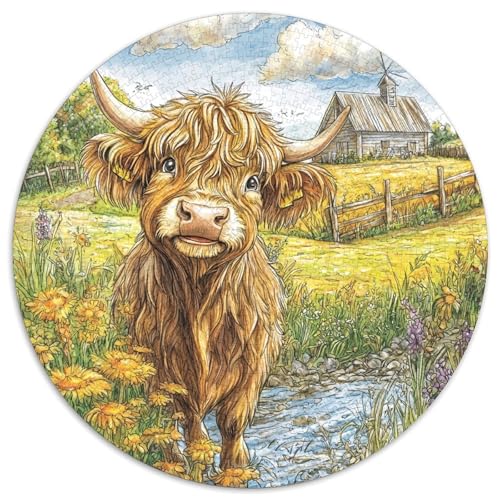 Highland Kuh Puzzle 1000 Teile Schwer Puzzle Spielzeug Lernspiel Impossible Herausforderungsspielzeug Für Erwachsene Und Kinder Ab 14 Jahren 1000pcs (67.5x67.5cm) von DHBANEIOK