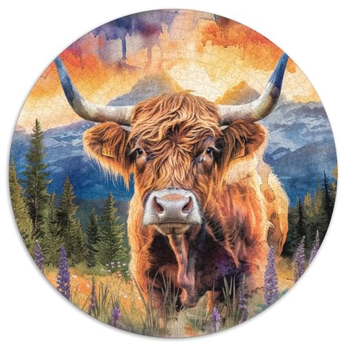 Highland Rinder Puzzle 1000 Teile Schwer Puzzle Spielzeug Pädagogisches Spiel Impossible Herausforderungsspielzeug Für Erwachsene Und Kinder Ab 14 Jahren 1000pcs (67.5x67.5cm) von DHBANEIOK